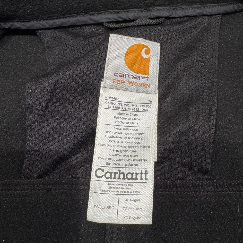Carhartt Women’s Denwood Burgundy Softshell Lined Vest WV002 BRG-Size XL - Picture 5 of 7